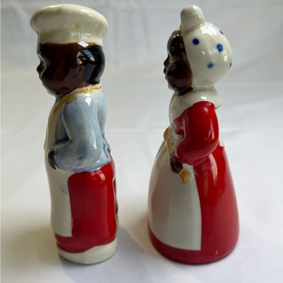 Charming Vintage Ceramic Chef and Cook Figurine Salt and Pepper Shakers- 3.5”. - Picture 2 of 6